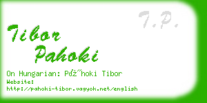 tibor pahoki business card